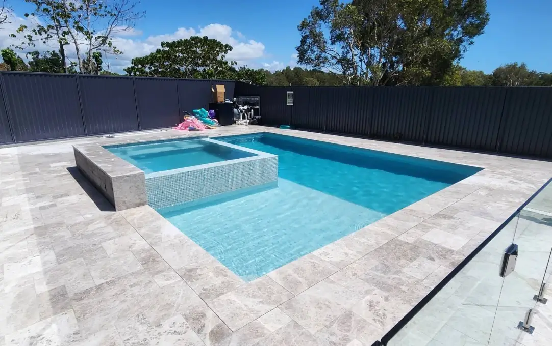 pool refurbishment project with pool surrounds retiled in Varsity Lakes pool refurbishment project with pool surrounds retiled in Varsity Lakes