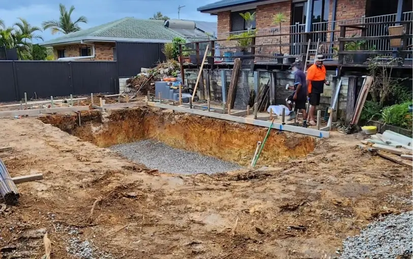 start of a new pool construction project in Ashmore QLD 4214 start of a new pool construction project in Ashmore QLD 4214
