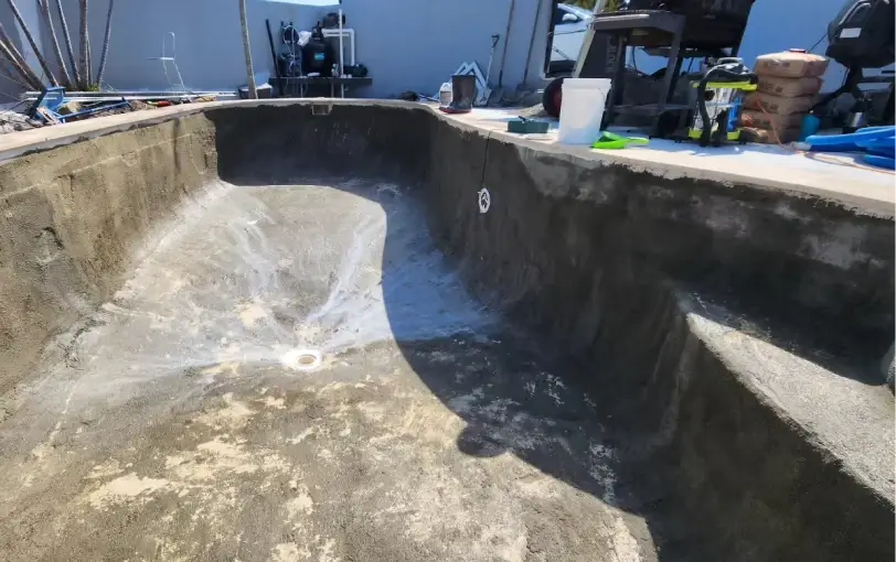 swimming pool installation at property in Broadbeach swimming pool installation at property in Broadbeach