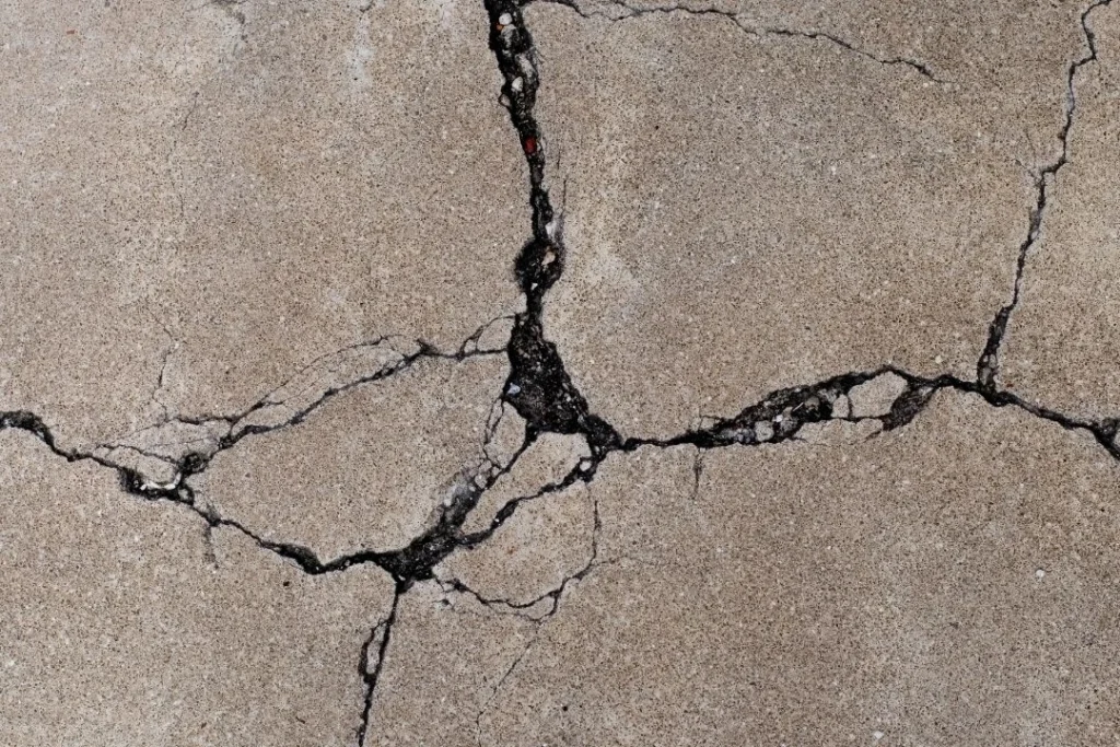 Large cracks around a pool