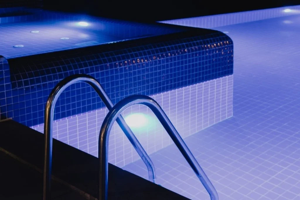 Pool with LED lights