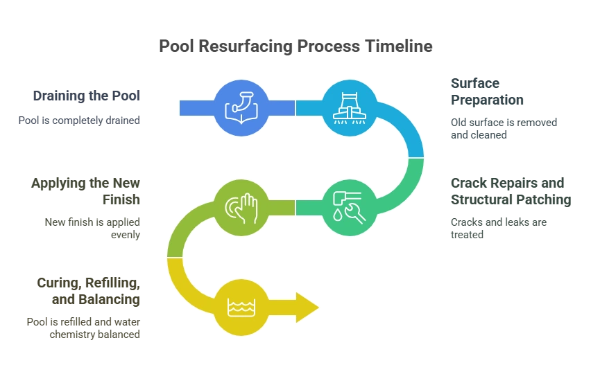 Pool resurfacing process