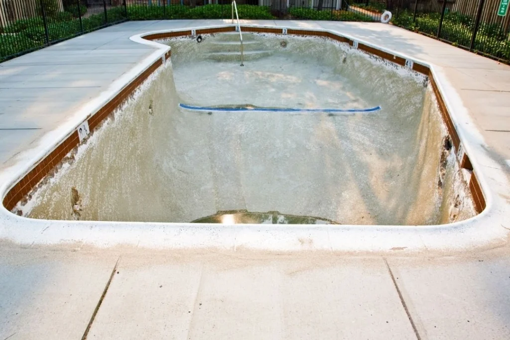 ongoing pool construction